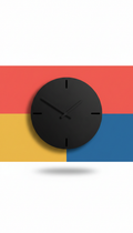 Pitch Black statement wall clock