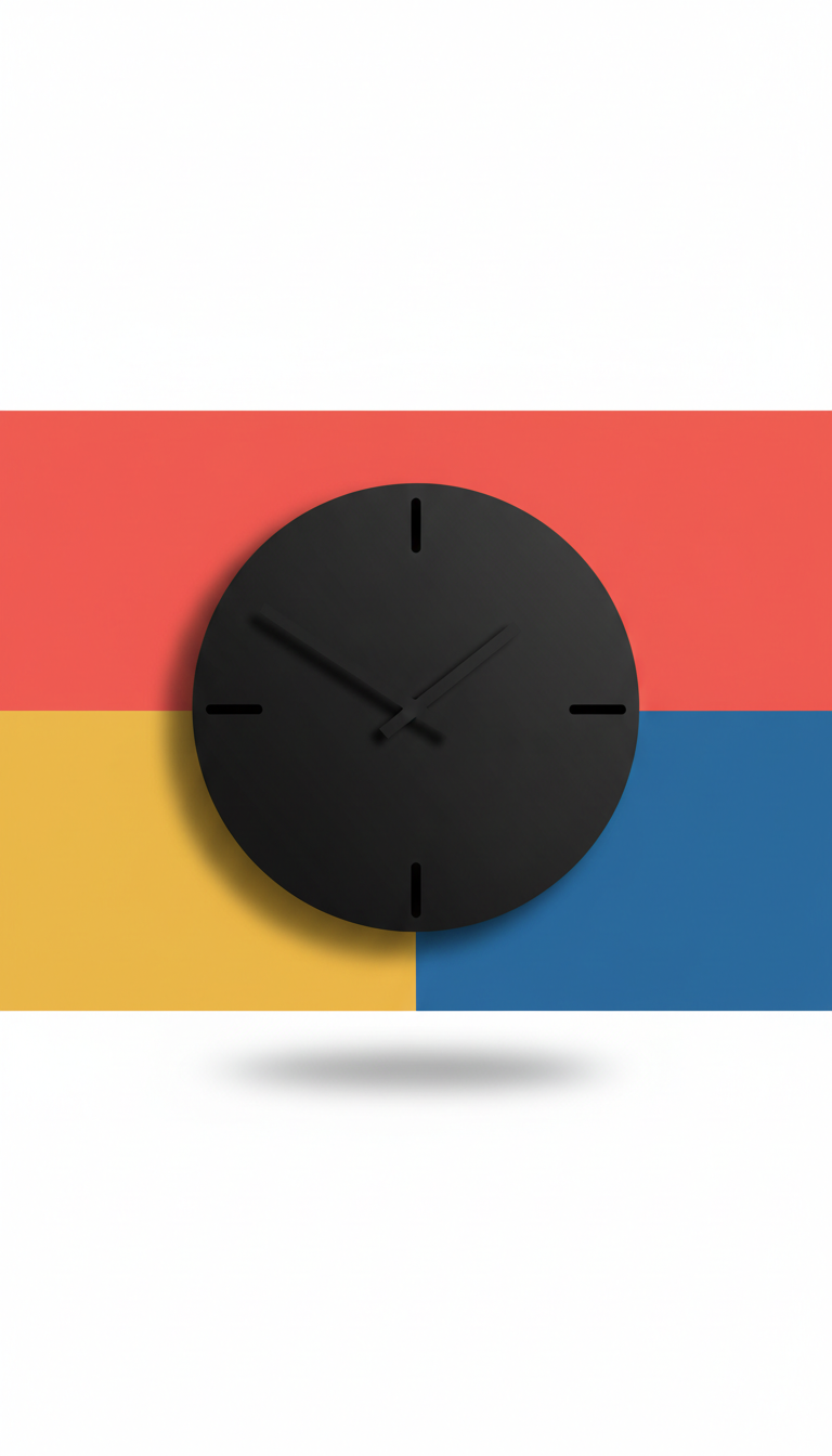 Pitch Black statement wall clock