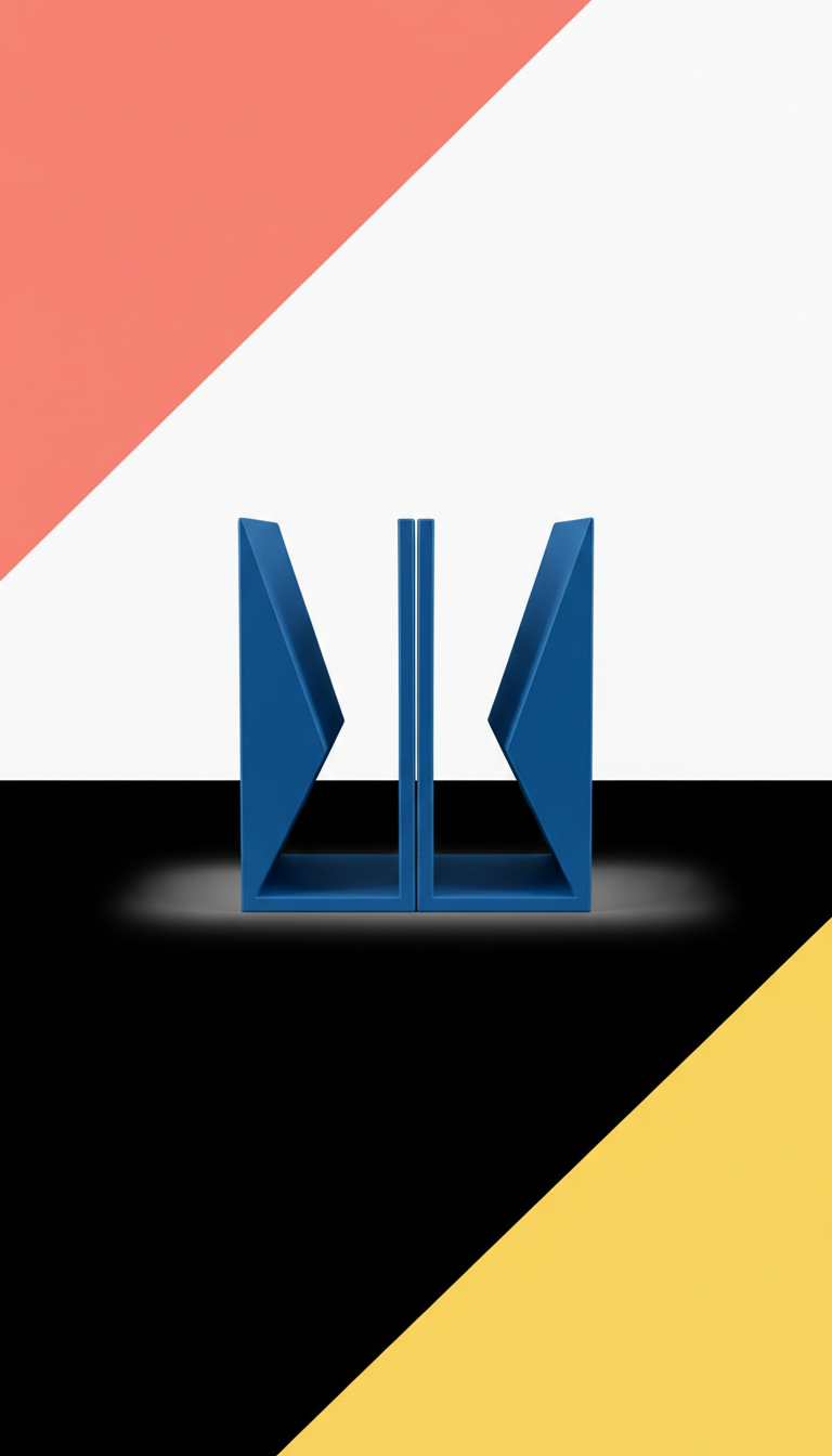 Electric Blue sculptural bookend set
